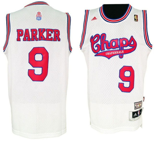  NBA San Antonio Spurs 9 Tony Parker ABA Hardwood Classic Swingman White Jersey